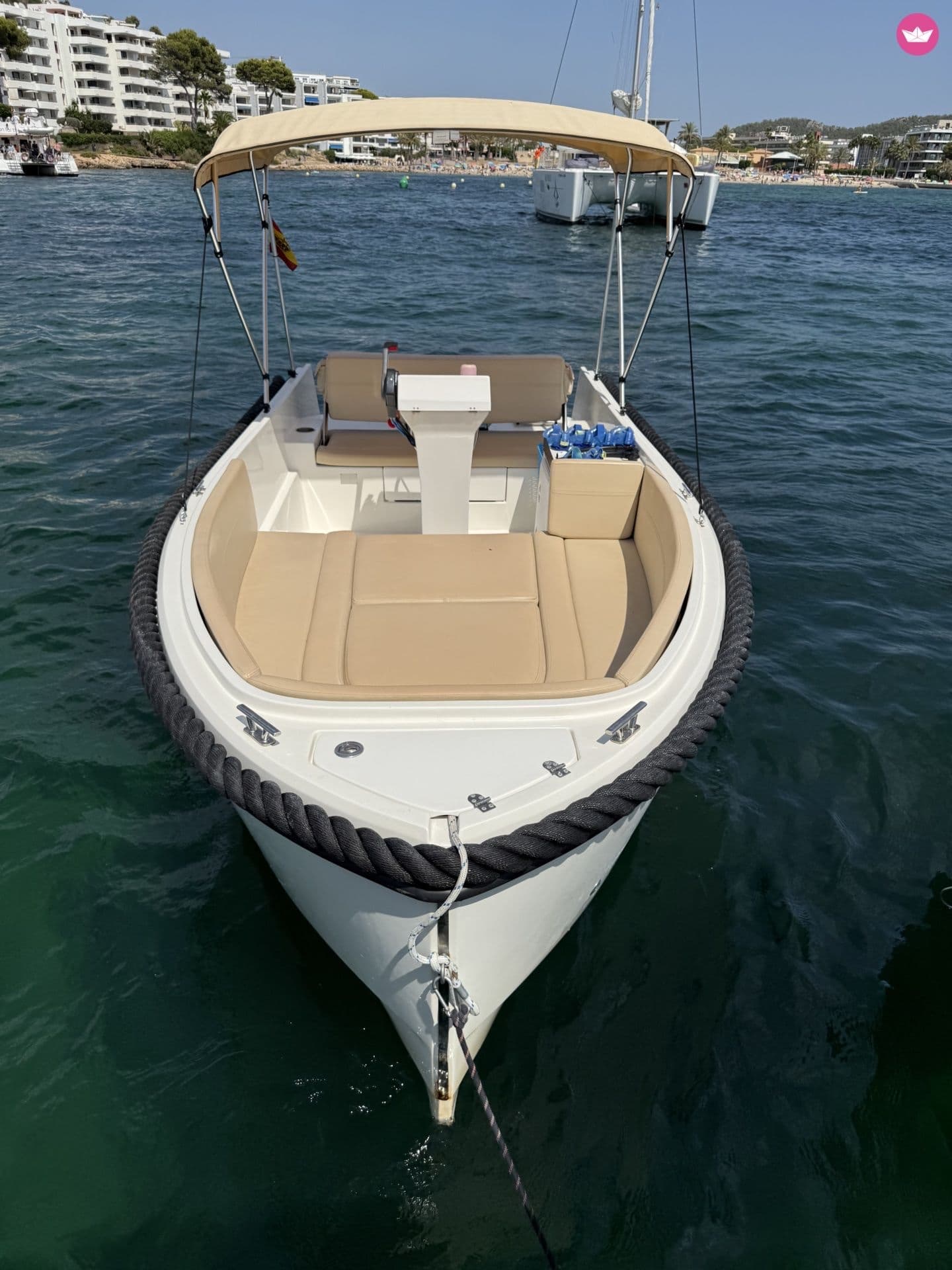 Chuli boat front view at Santa Ponsa